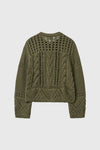 General Idea WOMAN Cable Crochet Cardigan