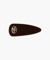 Marithé François Girbaud Circle Logo Velvet Hair Pin