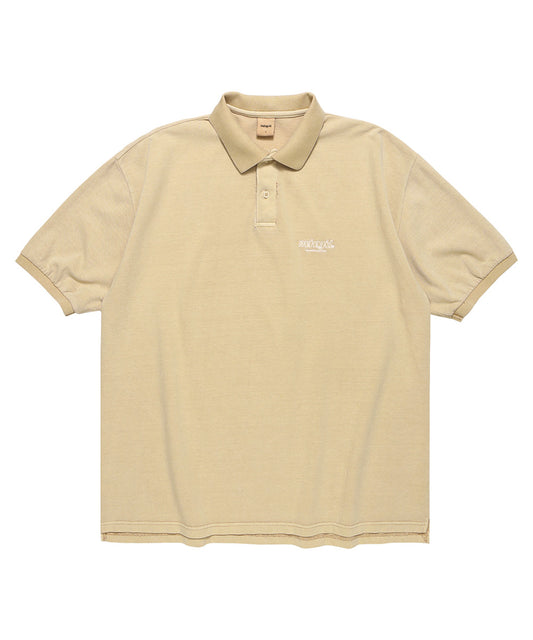 Mahagrid Third Logo PK Pigment Polo in Beige