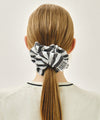 Marithé François Girbaud CLASSIC LOGO STRIPE HAIR SCRUNCHIE black