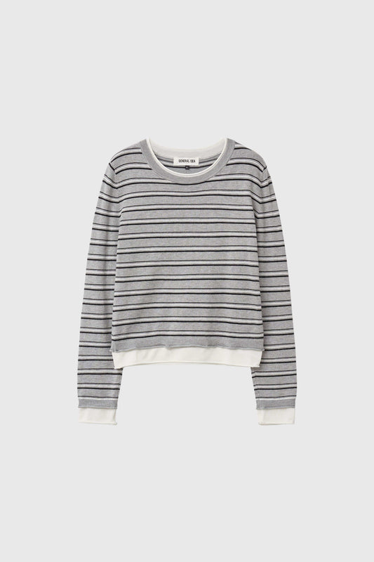 General Idea WOMAN Stripe Layered Pullover