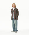 Mahagrid Cut Off Flannel Check Shirt