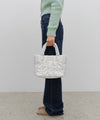 Marithé François Girbaud Classic Logo Matt Metallic Padding Bag Ivory