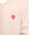 Marithé François Girbaud Kids Scallop Neck Cardigan Light Pink