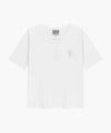Marithé François Girbaud W STRIPE HENLEY NECK TEE