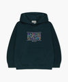 Marithé François Girbaud Kids Doodle Classic Logo Hoodie (Brushed) Dark Green