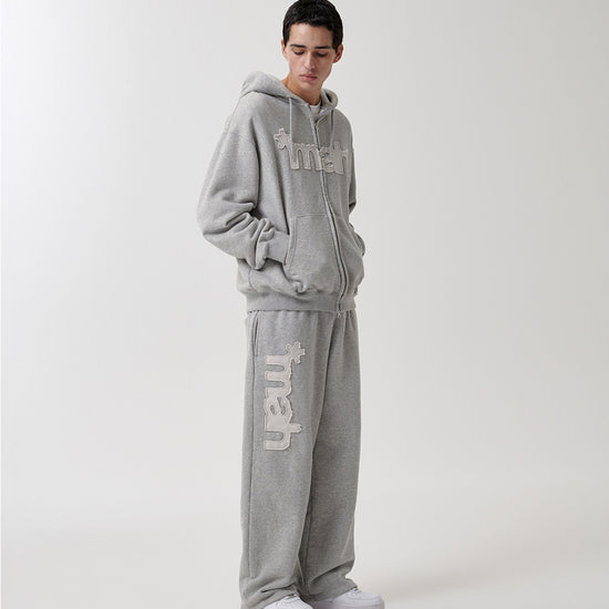 Mahagrid mah CUT OFF APPLIQUE SWEATPANT