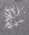 Nice Ghost Club Tornado Star Check Big Big Half Shirt [Grey]