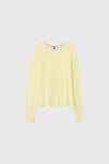 General Idea WOMAN Airy Round Neck Pintuck T-Shirt