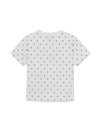 MLB Women's Dots Pattern Lettering Slim Semi Crop T-shirts
