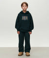 Marithé François Girbaud Kids Doodle Classic Logo Hoodie (Brushed) Dark Green