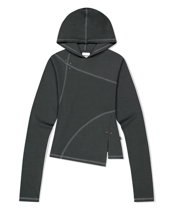 Mahagrid Curved Slim Hoodie