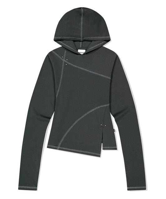 Mahagrid Curved Slim Hoodie