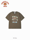 ADLV LINE FRIENDS BROWN STAR SHORT SLEEVE T-SHIRT