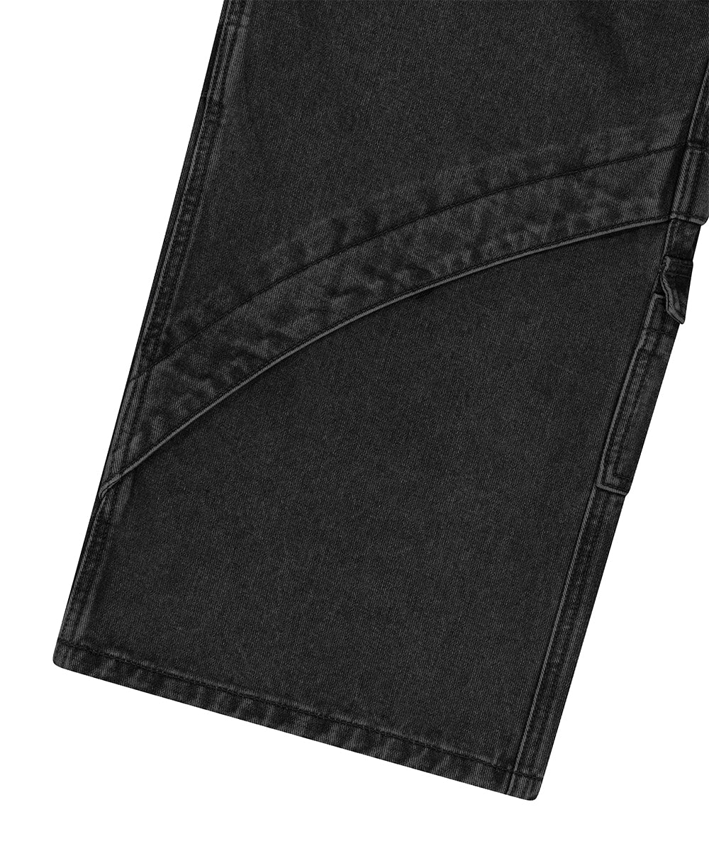 Mahagrid Wide Cargo Denim Pant