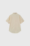 General Idea WOMAN Loose Fit Folded Sleeve Cotton Shirt