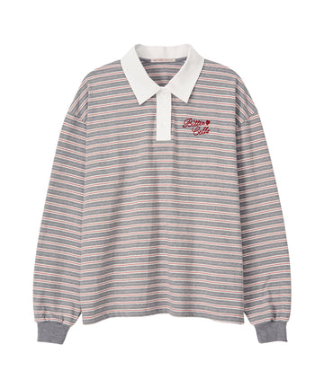 Bitter Cells Gemini Stripe Collar Tee