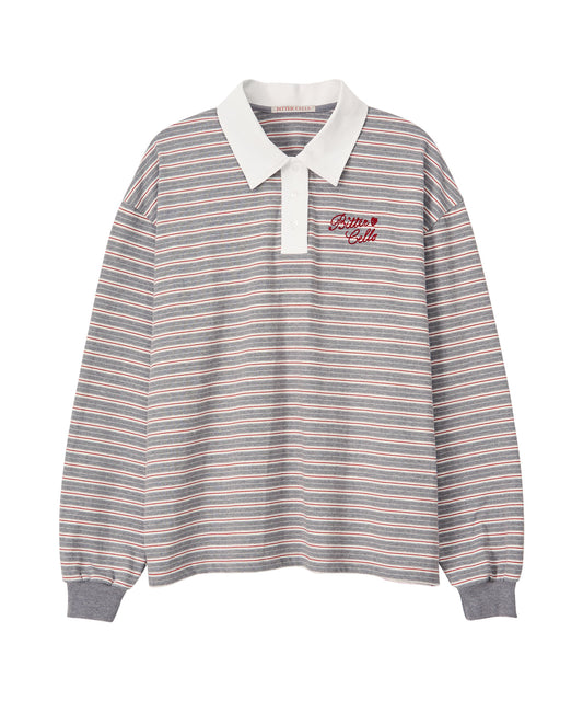Bitter Cells Gemini Stripe Collar Tee