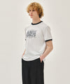 Marithé François Girbaud AEROCOOL CRACK CLASSIC LOGO RINGER TEE brown