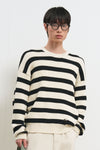 General Idea MAN Stripe Cotton Crew Neck Knit