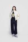 ADLV Woman Basic Logo Oversize Short Crop Duck Down Jacket