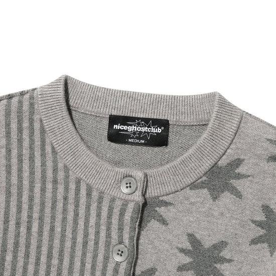 Nice Ghost Club Patchwork Knit Cardigan