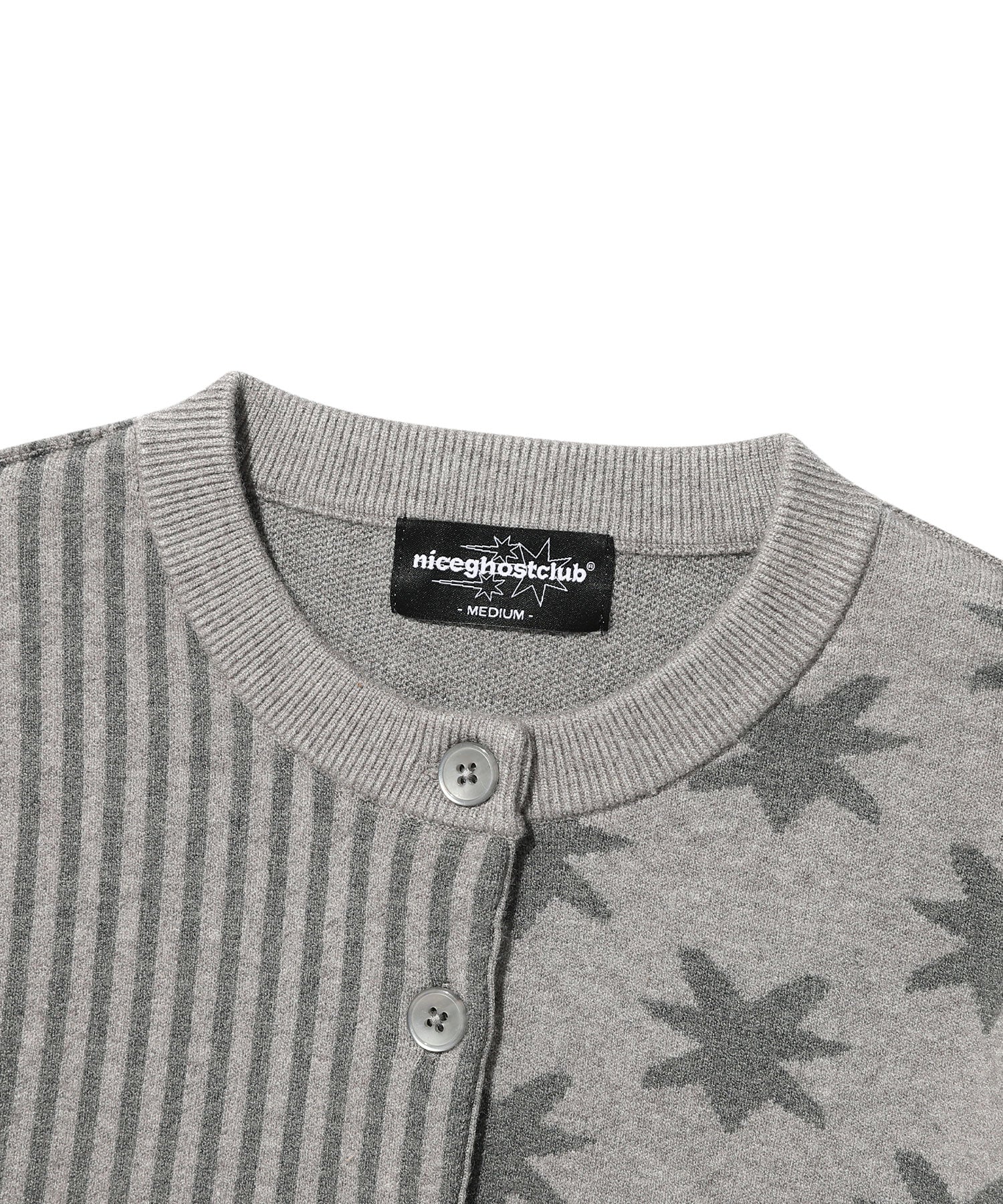 Nice Ghost Club Patchwork Knit Cardigan