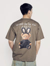 ADLV Rabbit Bear Doll Logo Short Sleeve T-Shirt