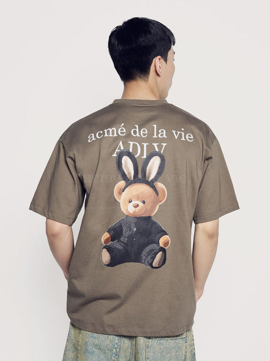 ADLV Rabbit Bear Doll Logo Short Sleeve T-Shirt