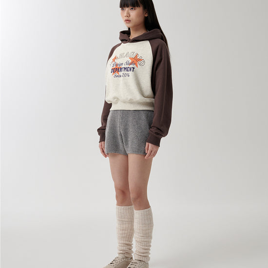 Mahagrid Department Star Crop Hoodie