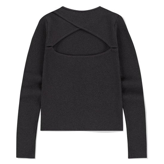Mahagrid Cut Off Long Sleeve Knit
