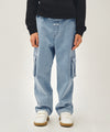Marithé François Girbaud Kids Straight Cargo Denim Pants