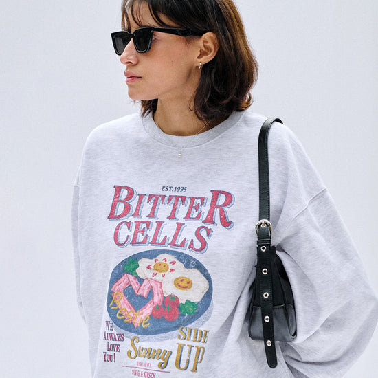Bitter Cells Sunny Side Up Sweatshirt - Light Grey