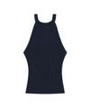 Mahagrid Denim Printed Halter Knit