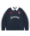 Mahagrid Track Collar Sweatshirt Navy