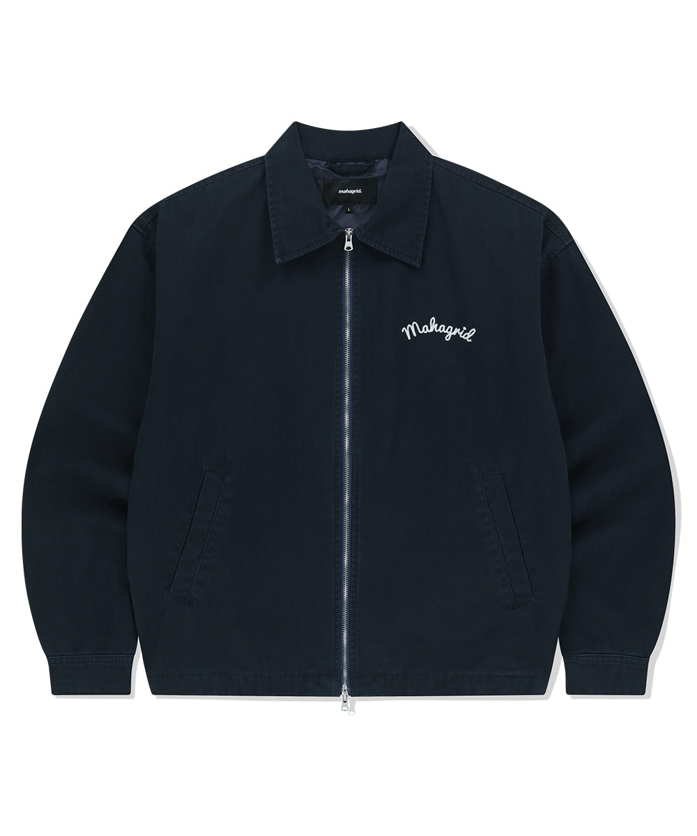 Mahagrid Washed Drizzler Blouson Jacket