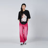 ADLV Baby Face Cat Hug Girl Short Sleeve T-Shirt