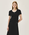 Marithé François Girbaud W DEEP NECK RINGER TEE