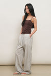 General Idea WOMAN Cap-Lined Backless Sleeveless Top [BROWN]
