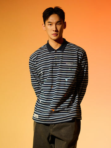 ADLV Stripe Paint Long Sleeve T-Shirt