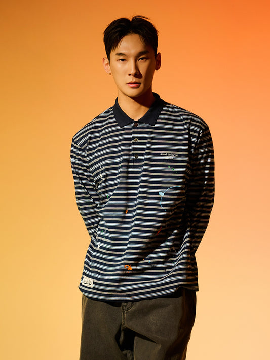 ADLV Stripe Paint Long Sleeve T-Shirt