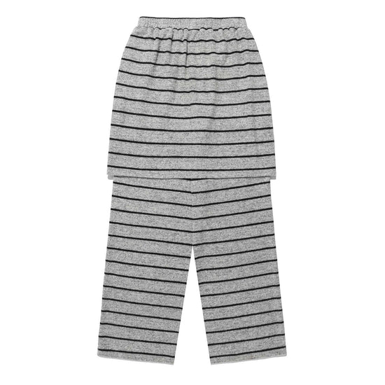 Nice Ghost Club Stripe Layered Skirt Pants