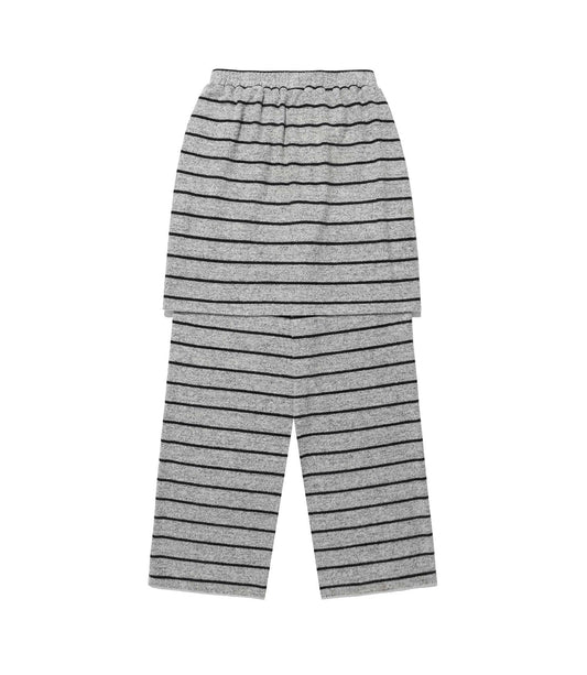 Nice Ghost Club Stripe Layered Skirt Pants