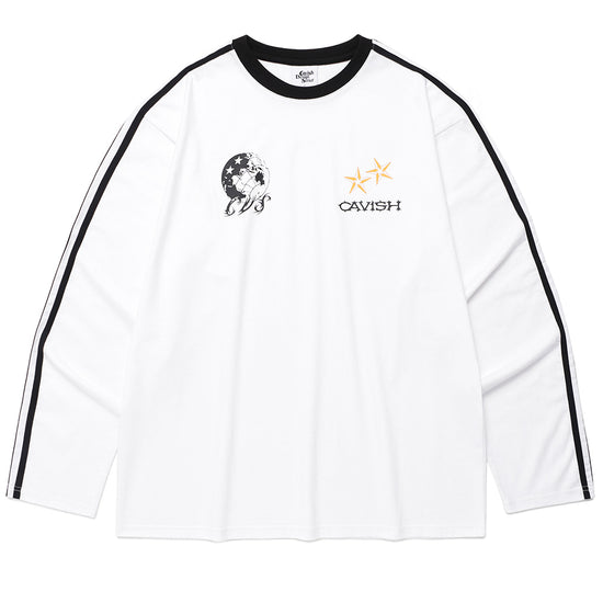Cavish GLOBE FOOTBALL LS TEE [WHITE]