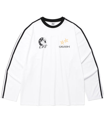Cavish GLOBE FOOTBALL LS TEE [WHITE]
