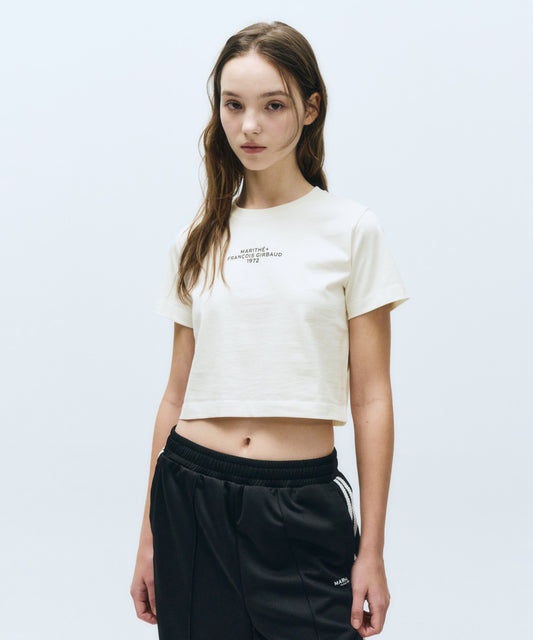 Marithé François Girbaud W Lettering Crop Tee