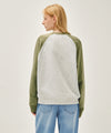 Marithé François Girbaud SMALL CLASSIC LOGO COLOR BLOCK SWEATSHIRT charcoal
