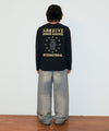 Mahagrid Solar Embroidery Denim Pants [Blue]