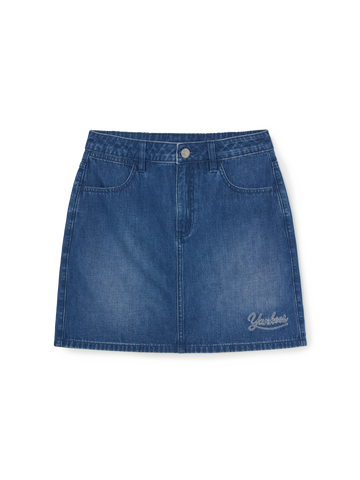 MLB Women's Varsity Lettering Denim Skirt