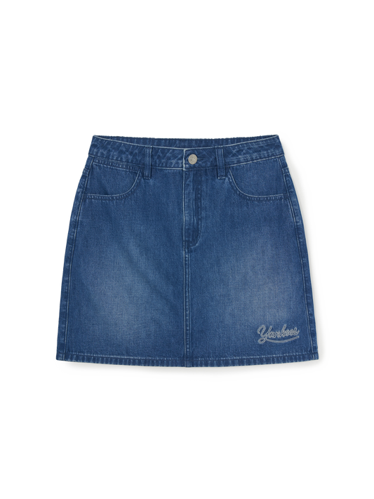 MLB Women's Varsity Lettering Denim Skirt
